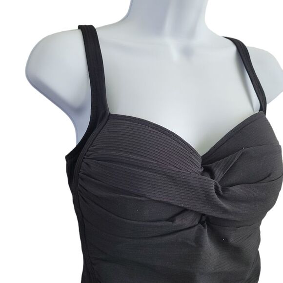 Nwot Sea Level Ribbed Twist Front Tankini Top - Picture 3 of 8
